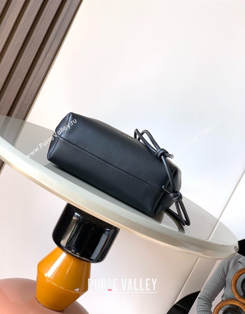 Loewe Pebble pouch Mini Bag in smooth calfskin Black 2025 9092 (Ys-250206073)