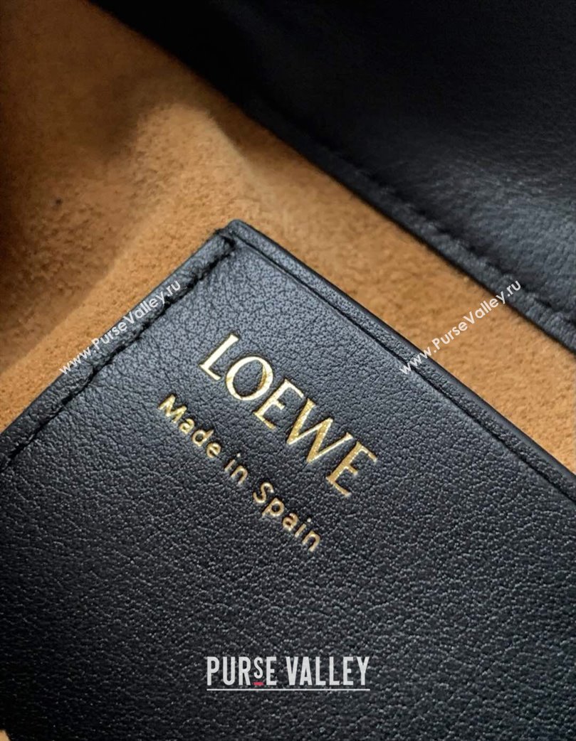 Loewe Pebble pouch Mini Bag in smooth calfskin Black 2025 9092 (Ys-250206073)