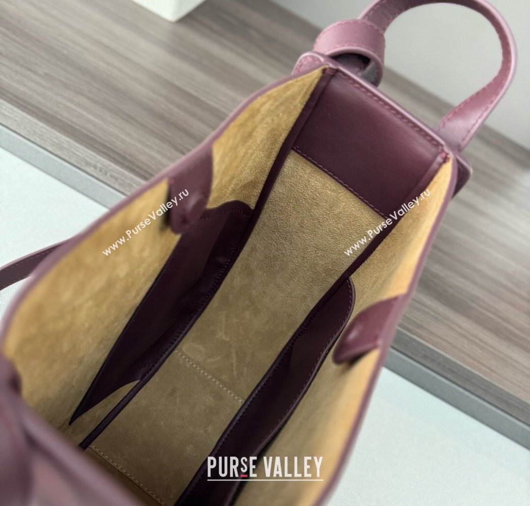 Loewe Hammock Slice bag in shiny calfskin Dark Burgundy 2025 012412 (Ys-250206063)
