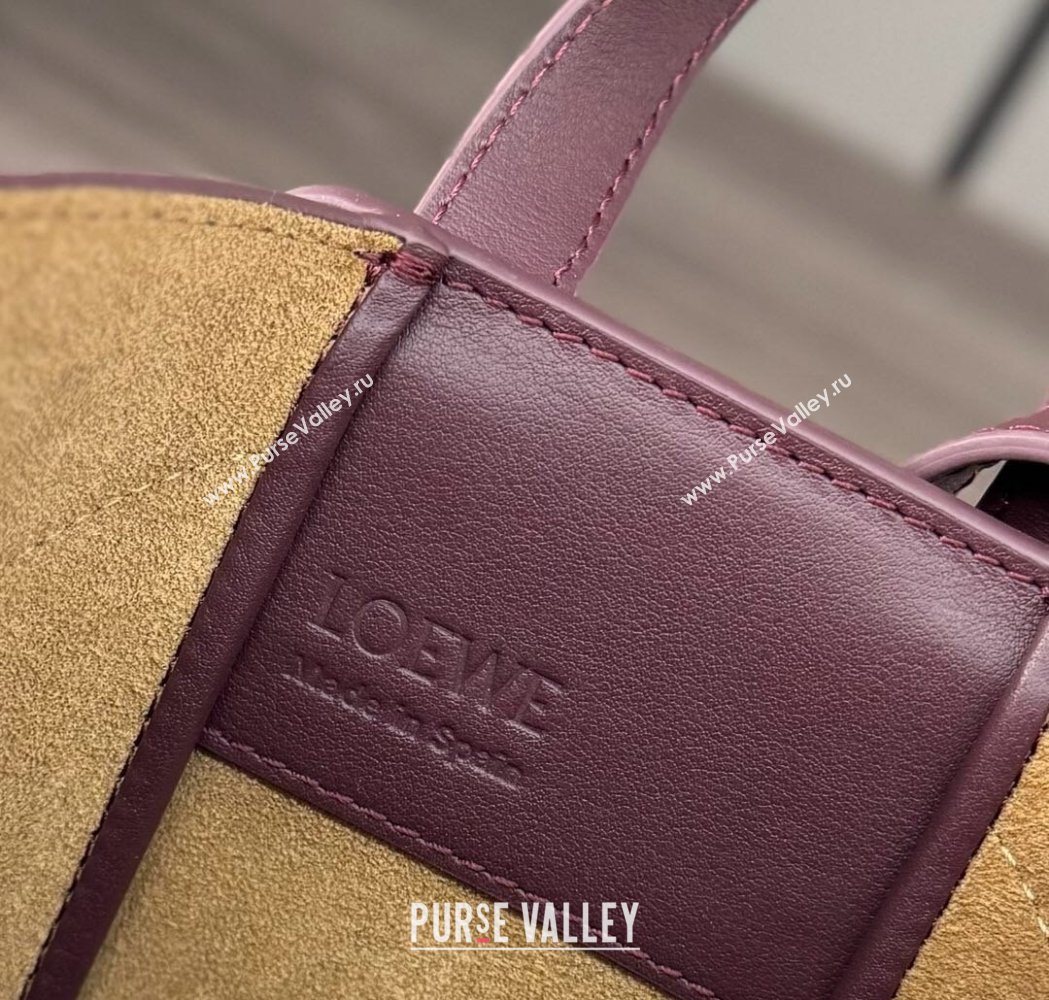 Loewe Hammock Slice bag in shiny calfskin Dark Burgundy 2025 012412 (Ys-250206063)