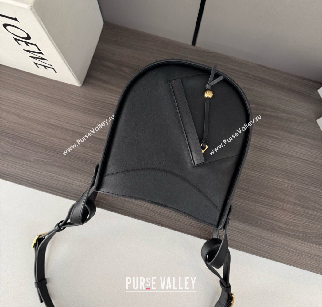 Loewe Hammock Slice bag in shiny calfskin Black 2025 012412 (Ys-250206064)