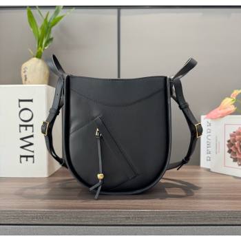 Loewe Hammock Slice bag in shiny calfskin Black 2025 012412 (Ys-250206064)