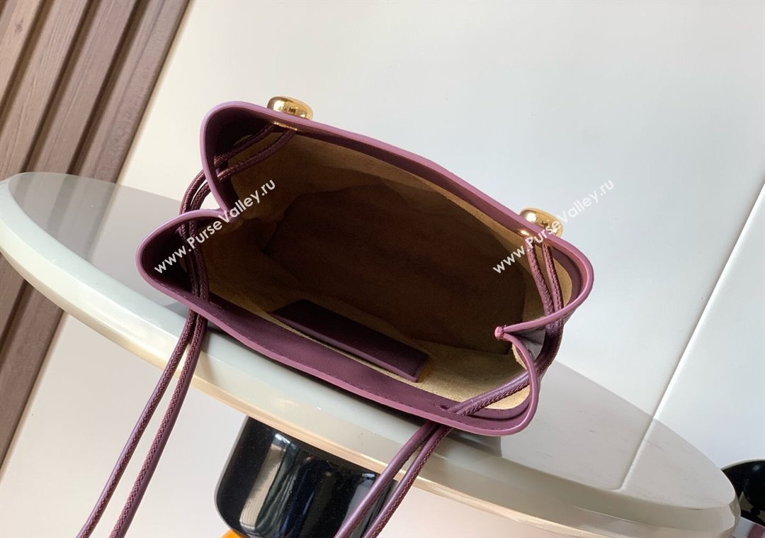 Loewe Pebble pouch Mini Bag in smooth calfskin Dark Burgundy 2025 9092 (Ys-250206072)
