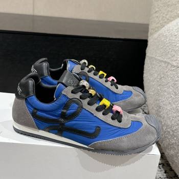 Loewe Ballet Runner 2.0 Sneakers in nylon and suede with charm Navy Blue 2024 ( For Women and Men) (KL-250221023)