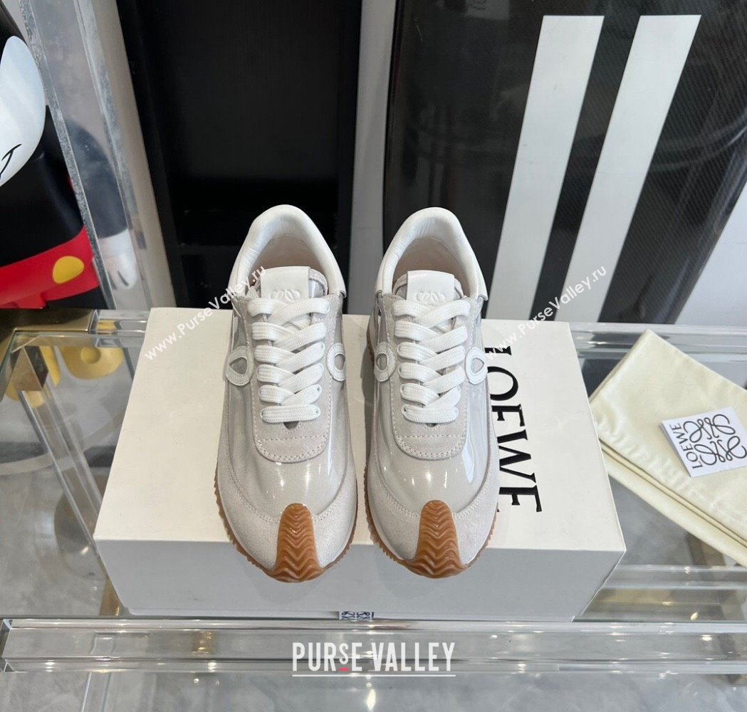 Loewe Flow Runner Sneakers in PVC and suede White2 2025 LW02227 (KL-250221067)