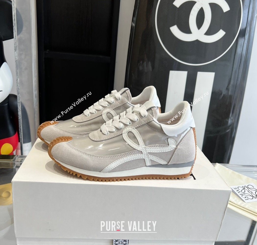 Loewe Flow Runner Sneakers in PVC and suede White2 2025 LW02227 (KL-250221067)