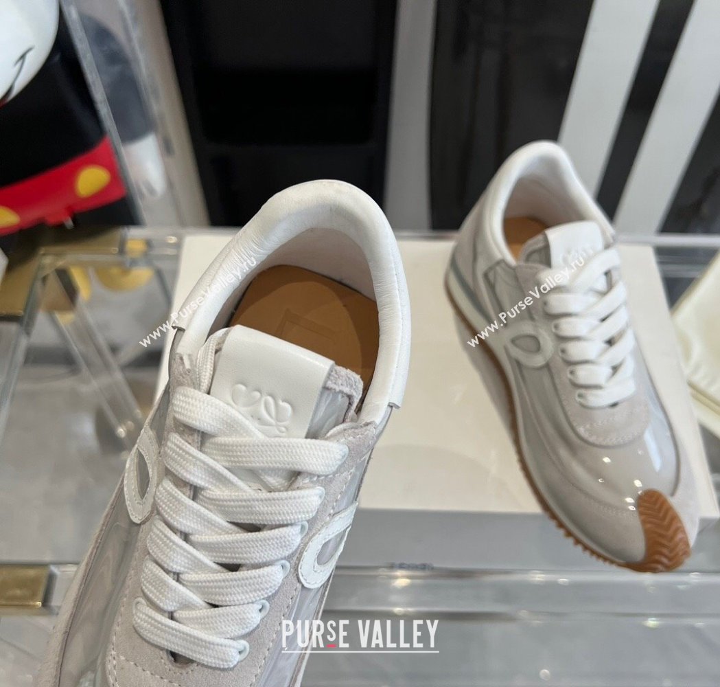 Loewe Flow Runner Sneakers in PVC and suede White2 2025 LW02227 (KL-250221067)