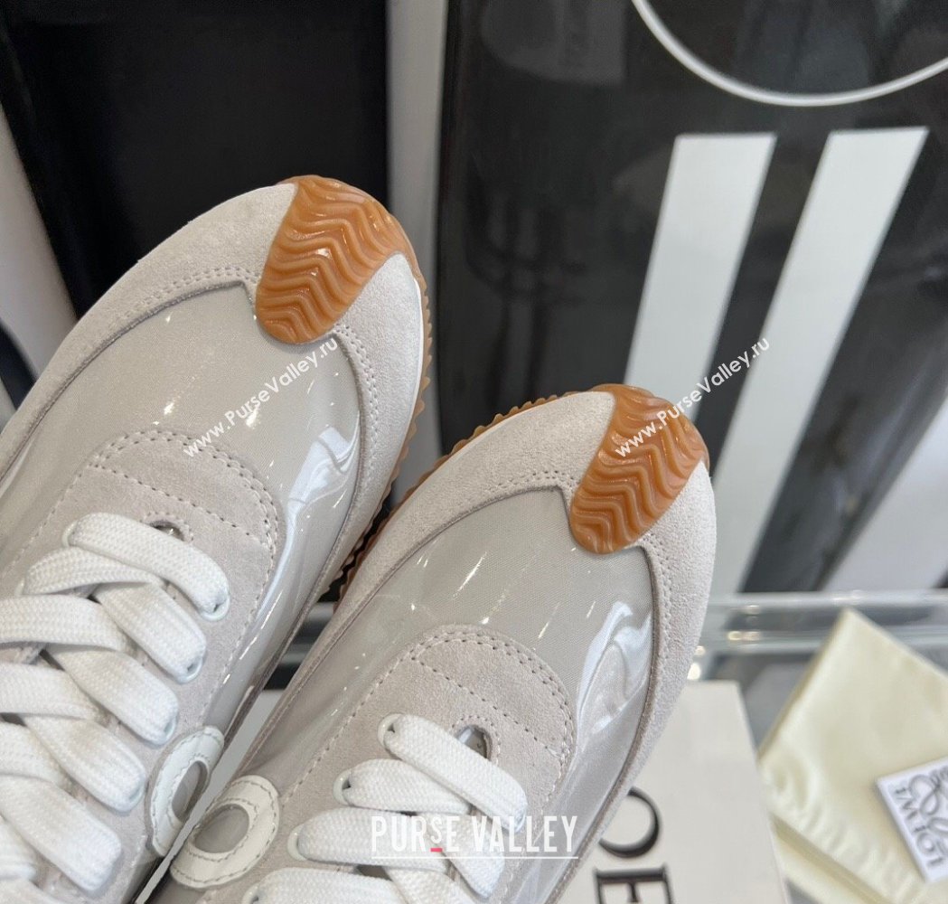 Loewe Flow Runner Sneakers in PVC and suede White2 2025 LW02227 (KL-250221067)