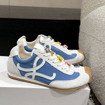 Loewe Ballet Runner 2.0 Sneakers in nylon and suede with charm Denim Blue 2024 ( For Women and Men) (KL-250221018)