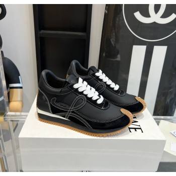 Loewe Flow Runner Sneakers in calfskin and suede Black 2025 LW02224 (KL-250221064)