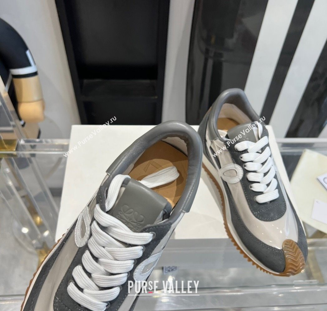 Loewe Flow Runner Sneakers in PVC and suede Dark Grey 2025 LW02228 (KL-250221068)