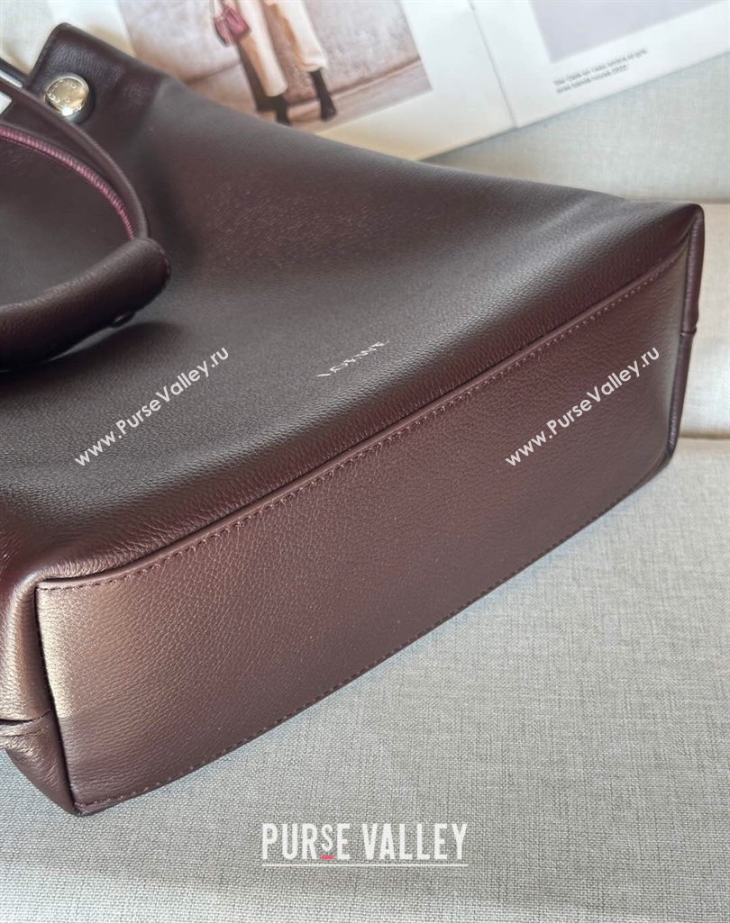 Loewe Large Pebble Hobo Bag in Soft Grained Calfskin Oxblood 2025 9530 (nana-250408031)