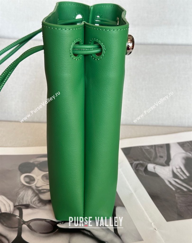 Loewe Pebble pouch Mini Bag in Smooth Calfskin Tropical Green 2025 9531 (nana-250408022)