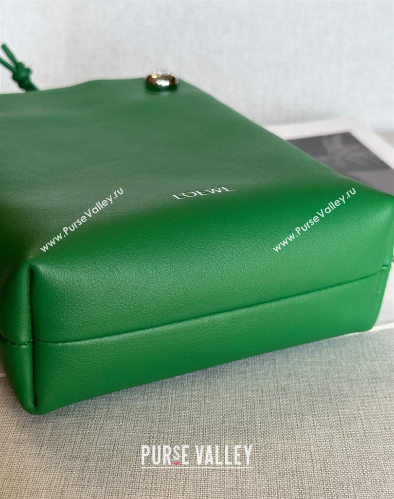 Loewe Pebble pouch Mini Bag in Smooth Calfskin Tropical Green 2025 9531 (nana-250408022)