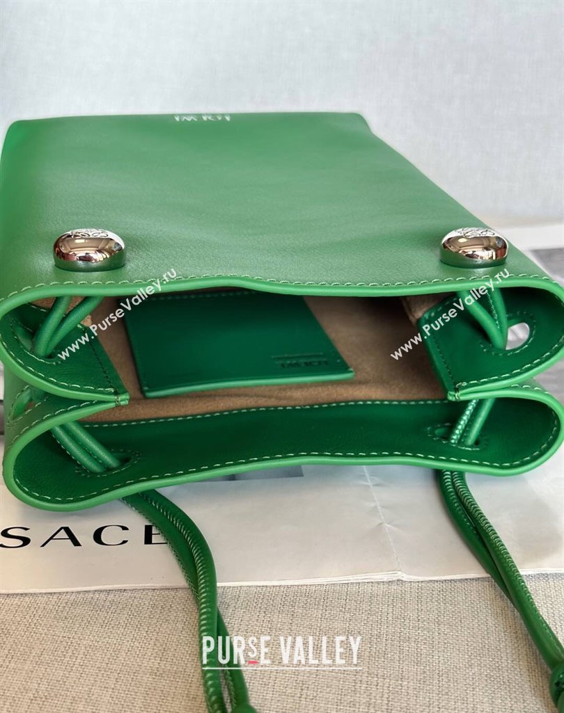 Loewe Pebble pouch Mini Bag in Smooth Calfskin Tropical Green 2025 9531 (nana-250408022)