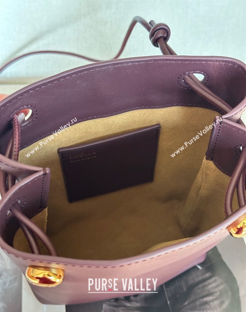 Loewe Pebble pouch Mini Bag in Smooth Calfskin Dark Burgundy 2025 9531 (nana-250408025)