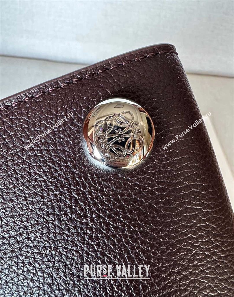 Loewe Pebble pouch Mini Bag in Grained Calfskin Oxblood 2025 9531 (nana-250408027)