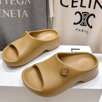Loewe Foam Rubber Pebble slides sandal Beige 2025 (MD-250605104)