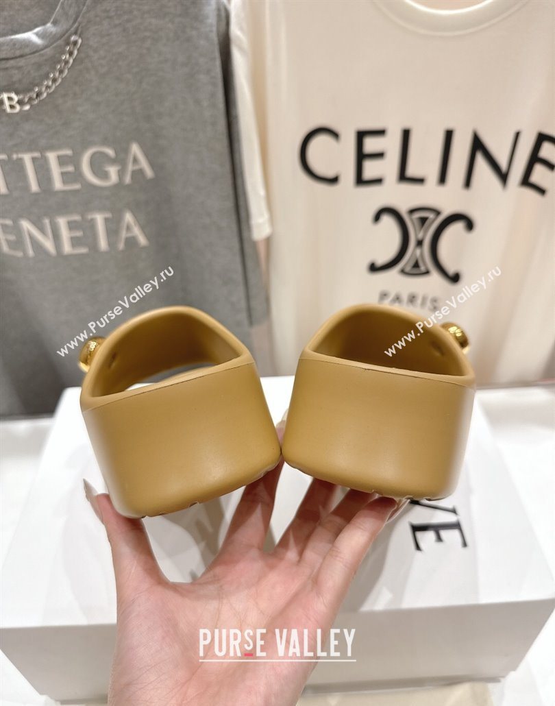 Loewe Foam Rubber Pebble slides sandal Beige 2025 (MD-250605104)