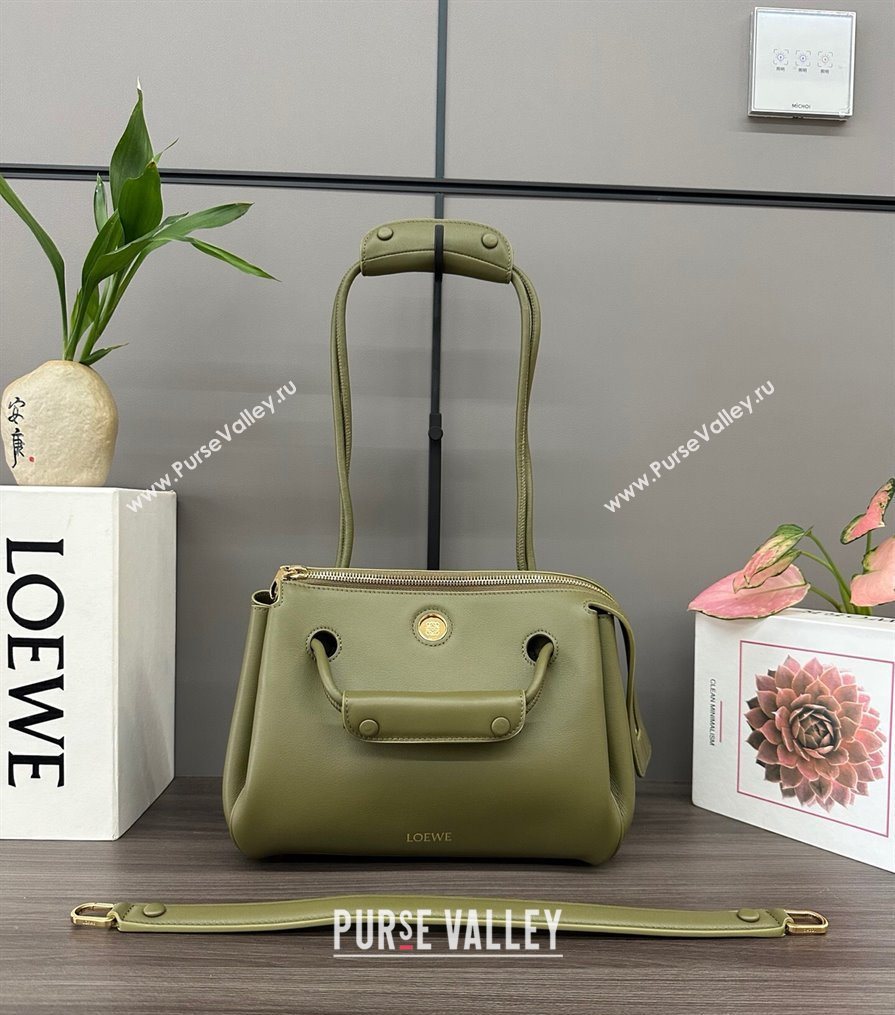 Loewe Small Madrid bag in supple calfskin Green 2025 012452 (YS-250801040)