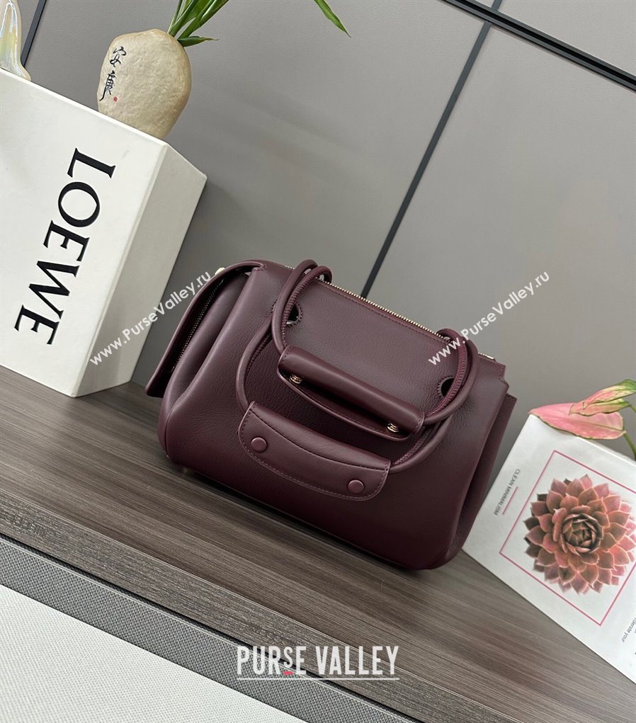 Loewe Small Madrid bag in supple calfskin Dark Burgundy 2025 012452 (YS-250801041)