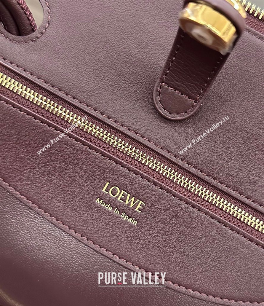 Loewe Small Madrid bag in supple calfskin Dark Burgundy 2025 012452 (YS-250801041)
