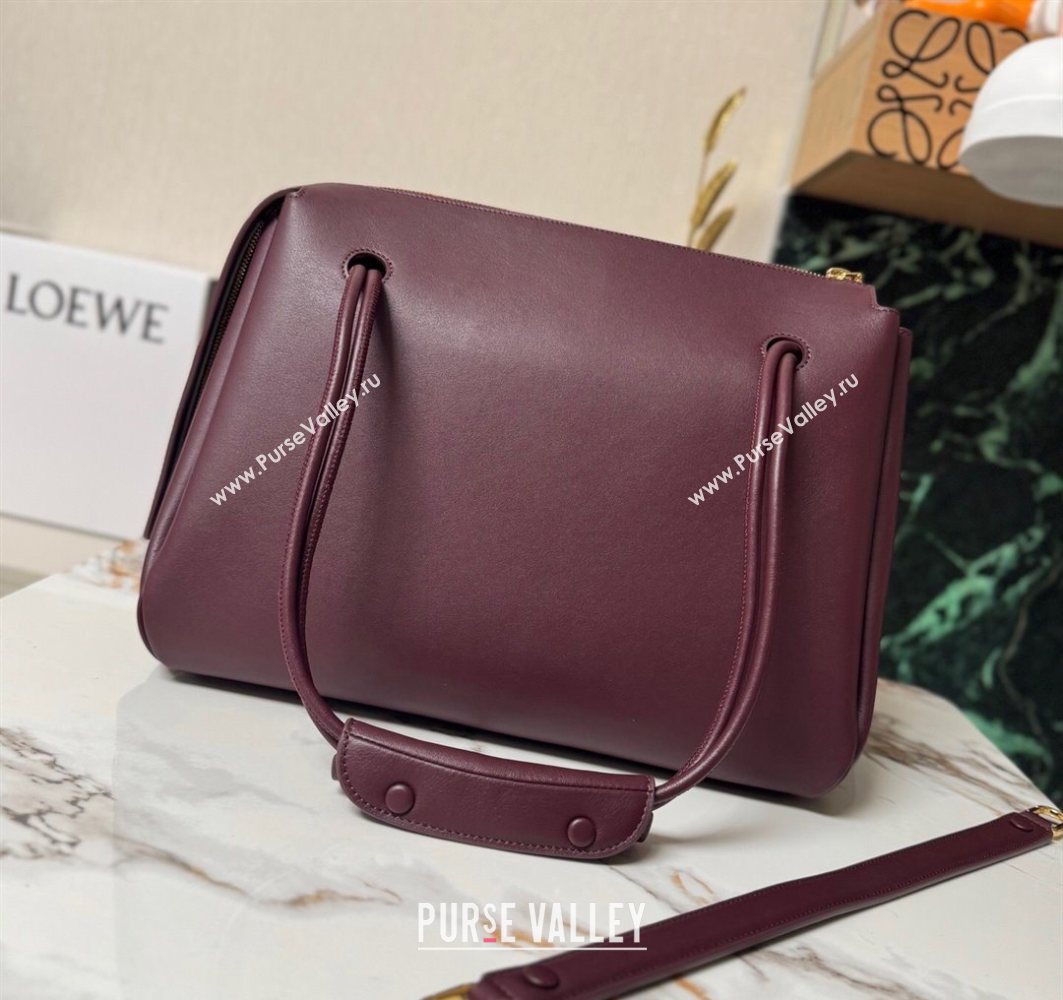 Loewe Large Madrid bag in supple calfskin Dark Burgundy 2025 052510 (YY-250801035)