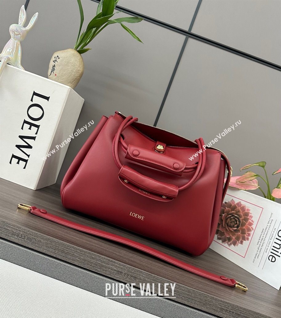 Loewe Medium Madrid bag in supple calfskin Burnt Red 2025 052451 (YS-250801042)