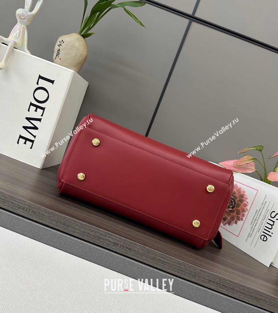Loewe Medium Madrid bag in supple calfskin Burnt Red 2025 052451 (YS-250801042)