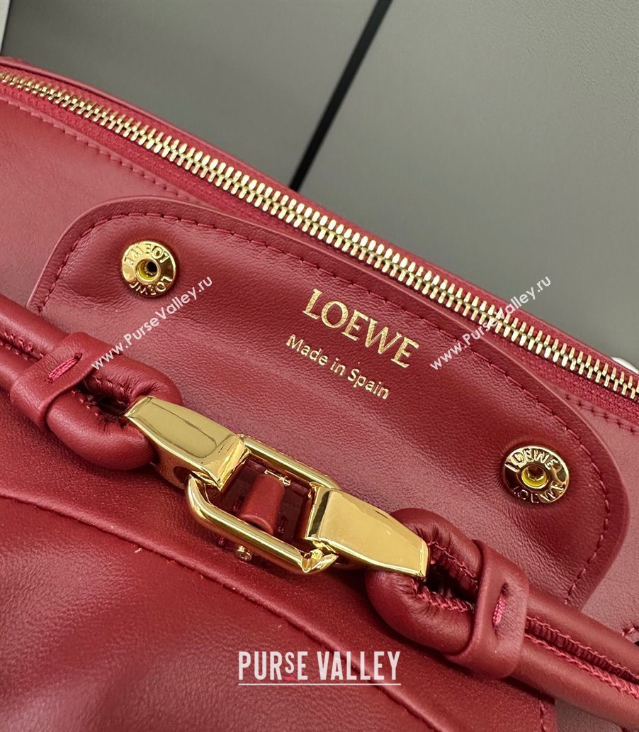 Loewe Medium Madrid bag in supple calfskin Burnt Red 2025 052451 (YS-250801042)