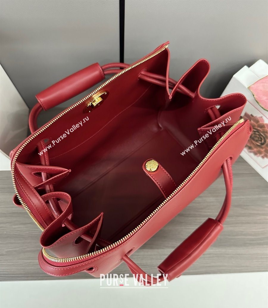 Loewe Medium Madrid bag in supple calfskin Burnt Red 2025 052451 (YS-250801042)