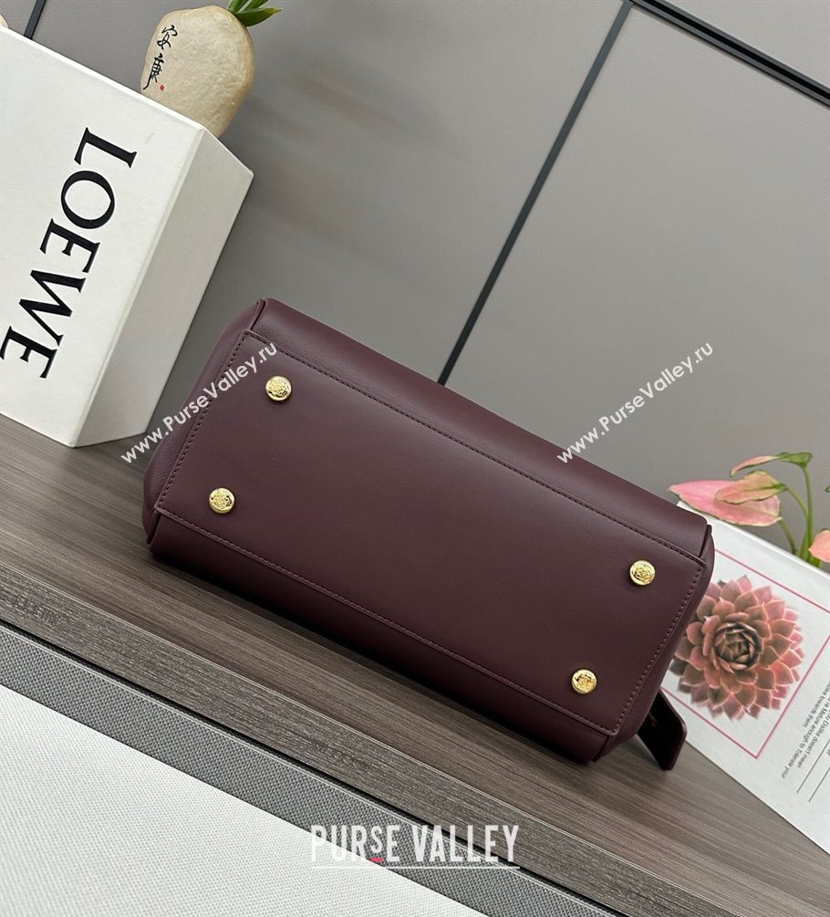 Loewe Medium Madrid bag in supple calfskin Dark Burgundy 2025 052451 (YS-250801043)