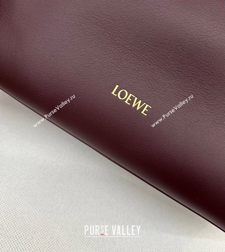 Loewe Medium Madrid bag in supple calfskin Dark Burgundy 2025 052451 (YS-250801043)