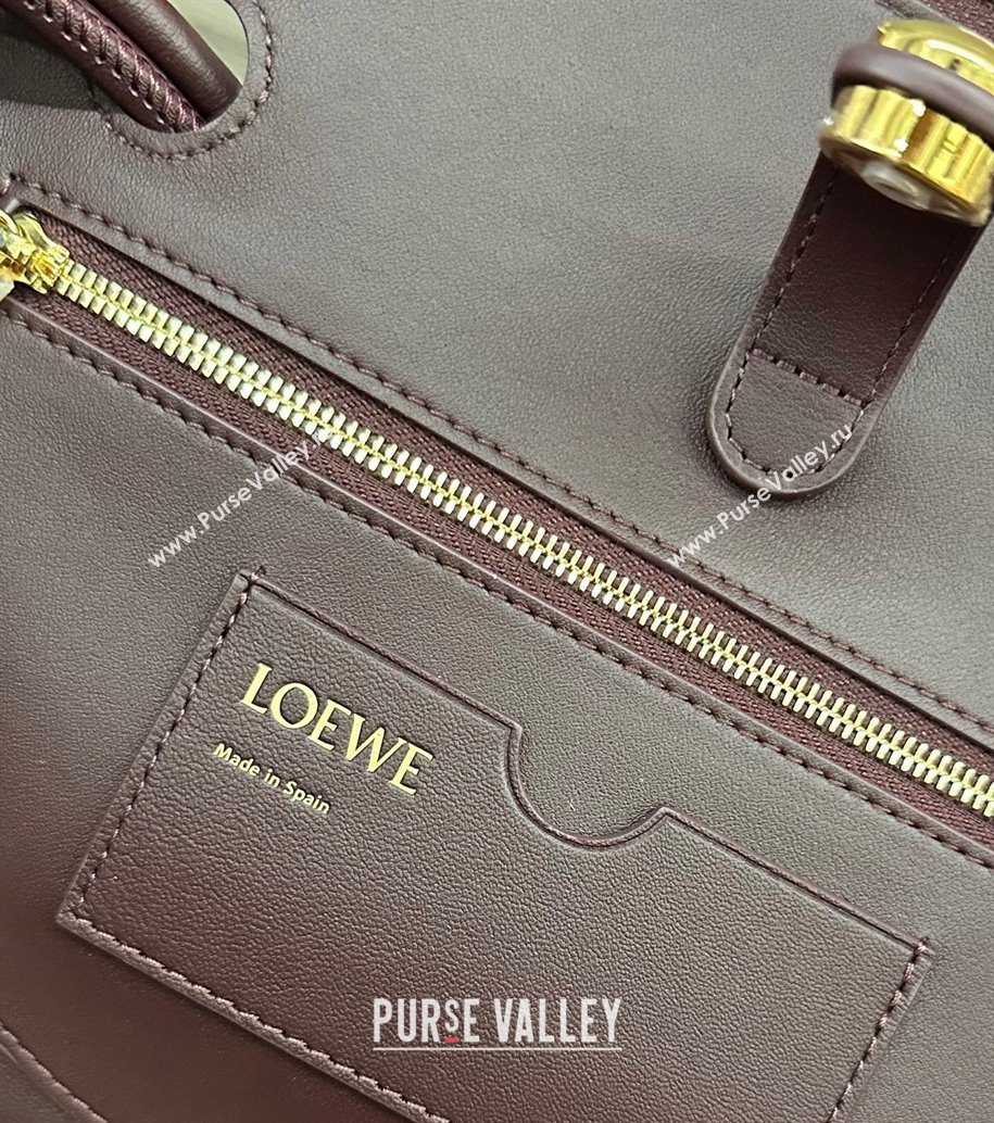 Loewe Medium Madrid bag in supple calfskin Dark Burgundy 2025 052451 (YS-250801043)