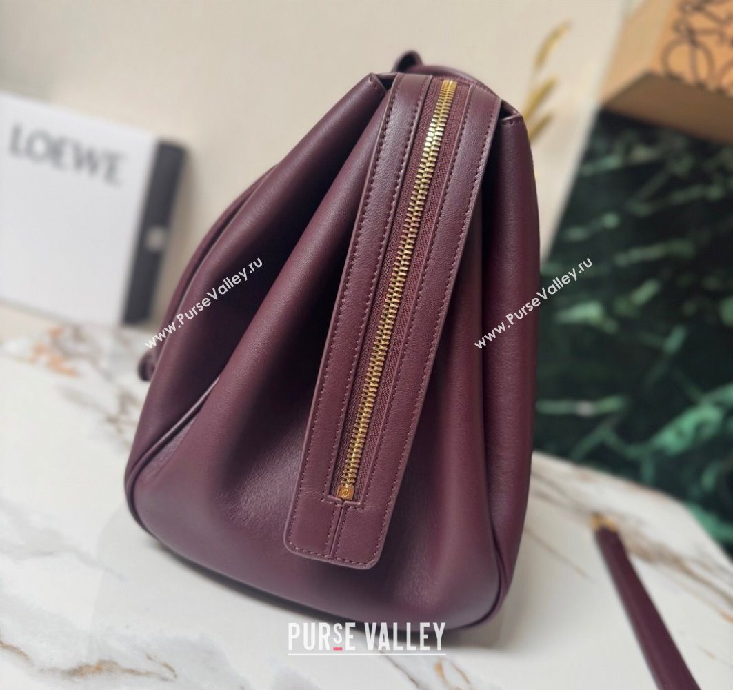 Loewe Large Madrid bag in supple calfskin Dark Burgundy 2025 052510 (YY-250801035)
