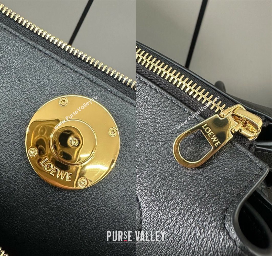 Loewe Medium Madrid bag in supple calfskin Black 2025 052451 (YS-250801046)