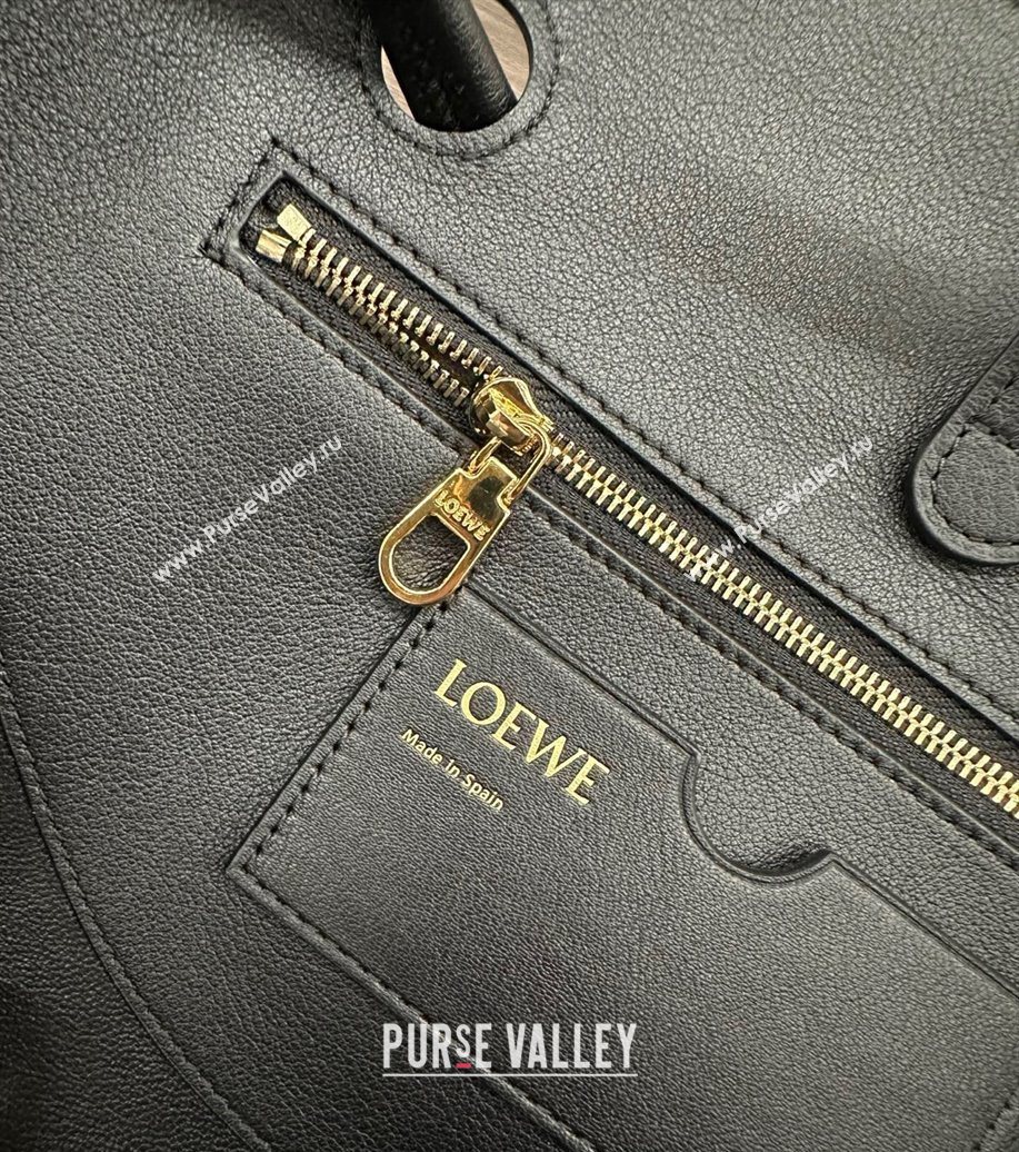 Loewe Medium Madrid bag in supple calfskin Black 2025 052451 (YS-250801046)