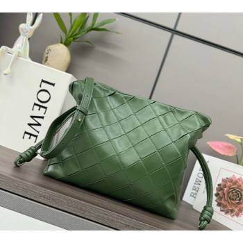 Loewe Medium Flamenco clutch in quilted nappa lambskin Green 2025 262487 (YS-250801047)
