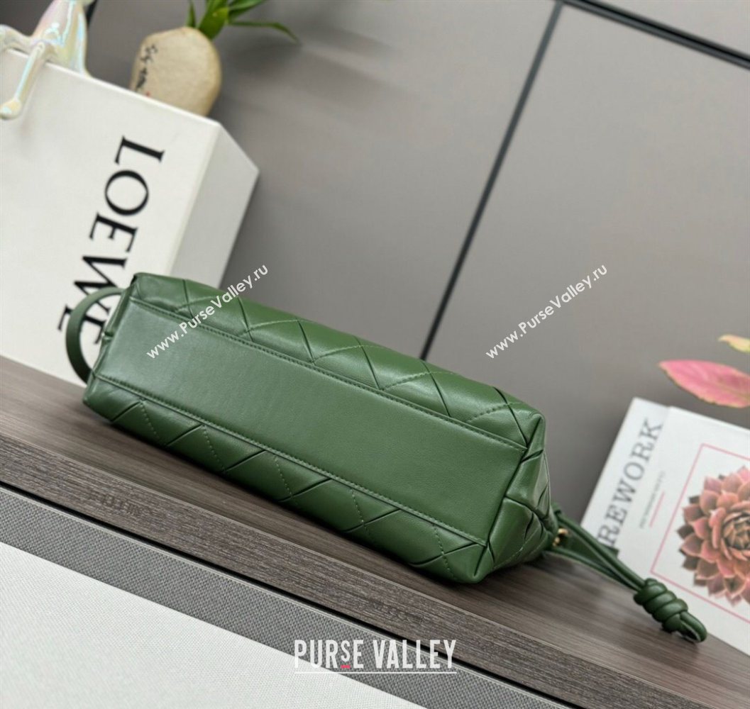 Loewe Medium Flamenco clutch in quilted nappa lambskin Green 2025 262487 (YS-250801047)