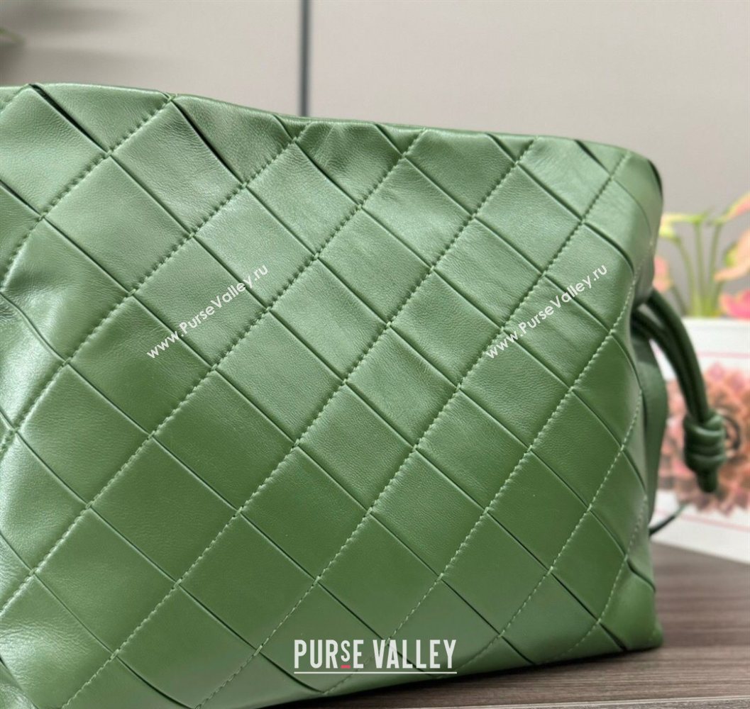 Loewe Medium Flamenco clutch in quilted nappa lambskin Green 2025 262487 (YS-250801047)