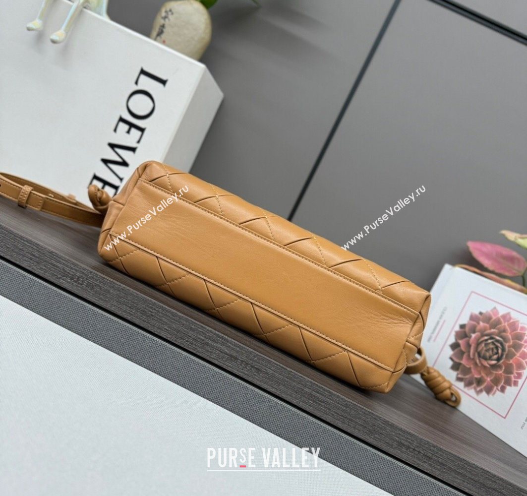 Loewe Medium Flamenco clutch in quilted nappa lambskin Brown 2025 262487 (YS-250801048)