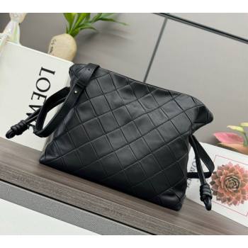 Loewe Medium Flamenco clutch in quilted nappa lambskin Black 2025 262487 (YS-250801049)