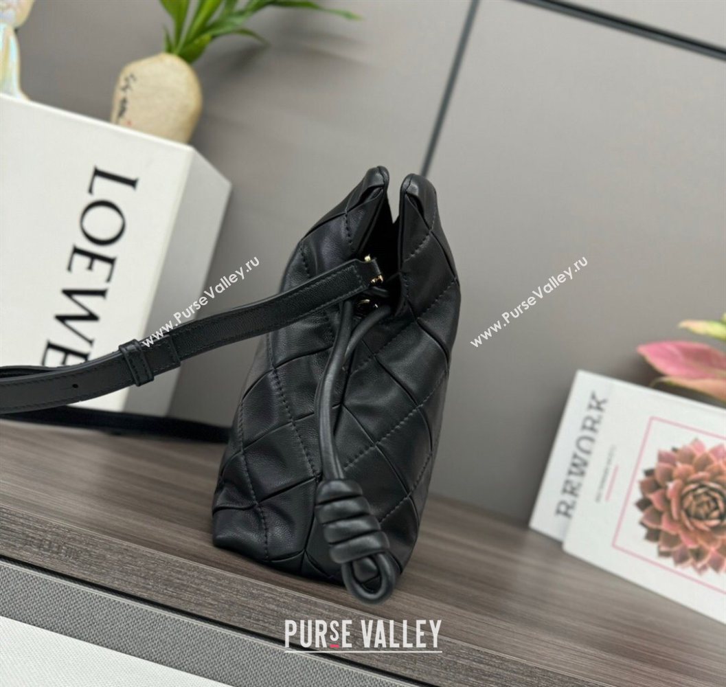 Loewe Medium Flamenco clutch in quilted nappa lambskin Black 2025 262487 (YS-250801049)