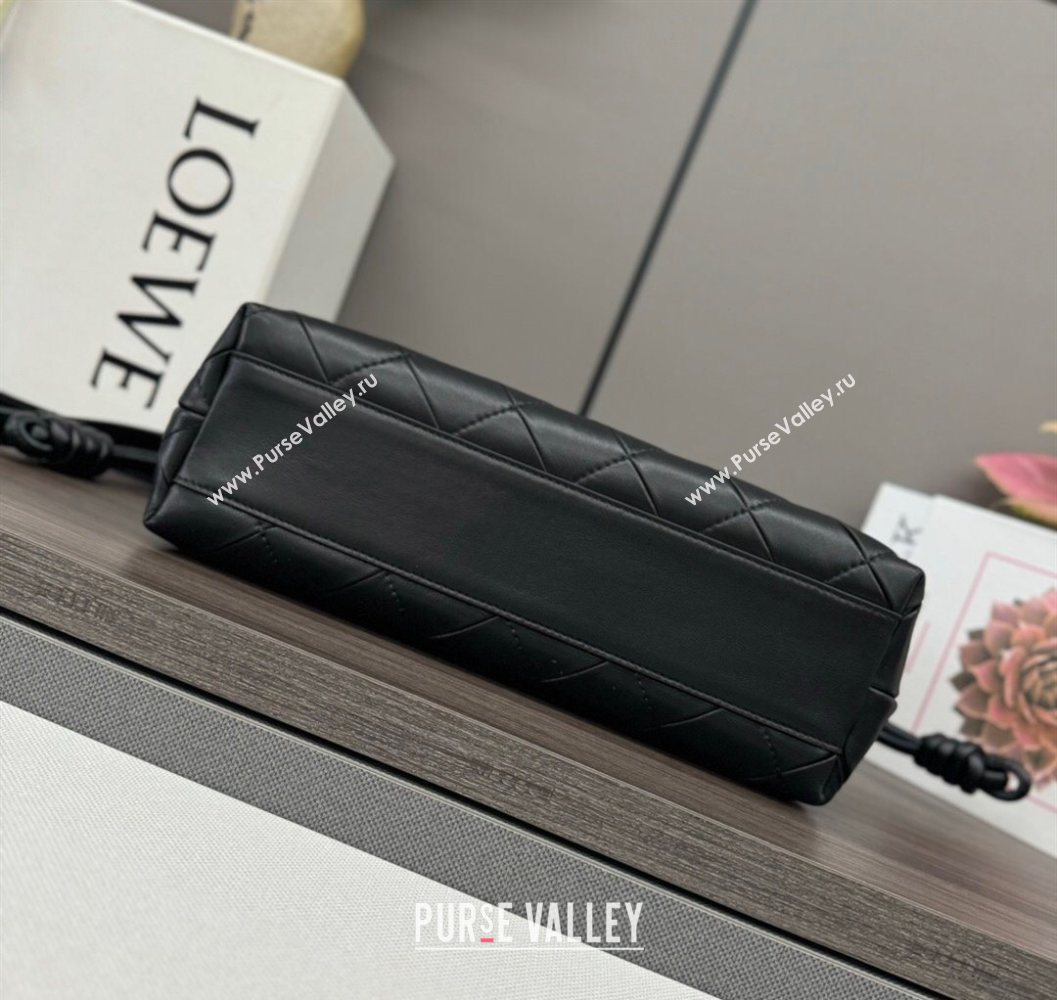 Loewe Medium Flamenco clutch in quilted nappa lambskin Black 2025 262487 (YS-250801049)