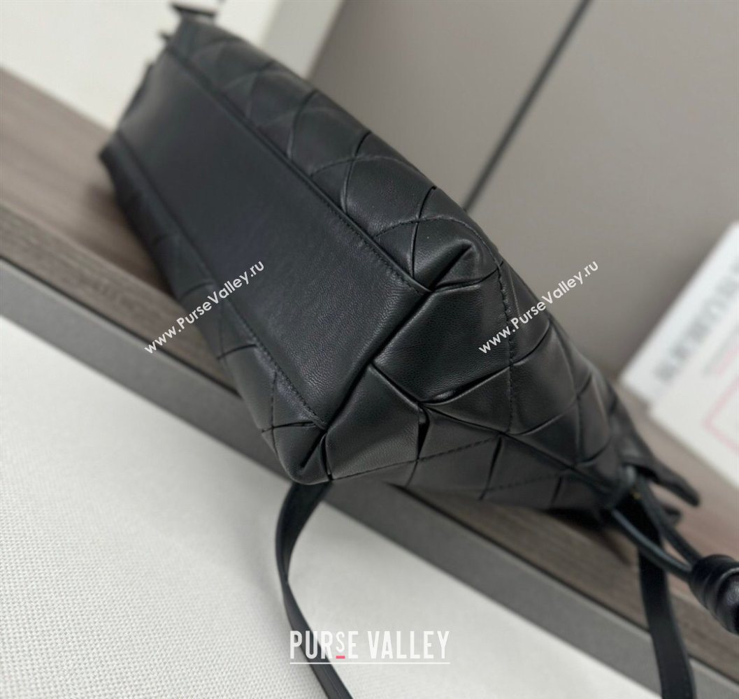 Loewe Medium Flamenco clutch in quilted nappa lambskin Black 2025 262487 (YS-250801049)