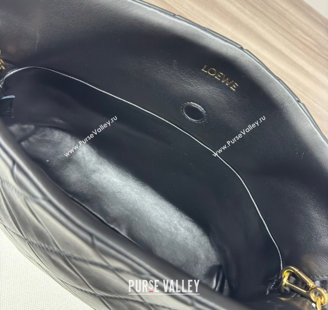 Loewe Medium Flamenco clutch in quilted nappa lambskin Black 2025 262487 (YS-250801049)