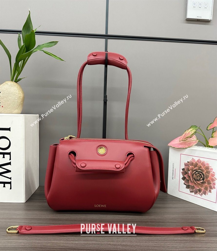 Loewe Small Madrid bag in supple calfskin Burnt Red 2025 012452 (YS-250801037)