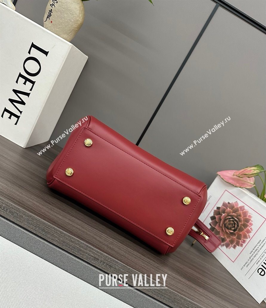 Loewe Small Madrid bag in supple calfskin Burnt Red 2025 012452 (YS-250801037)