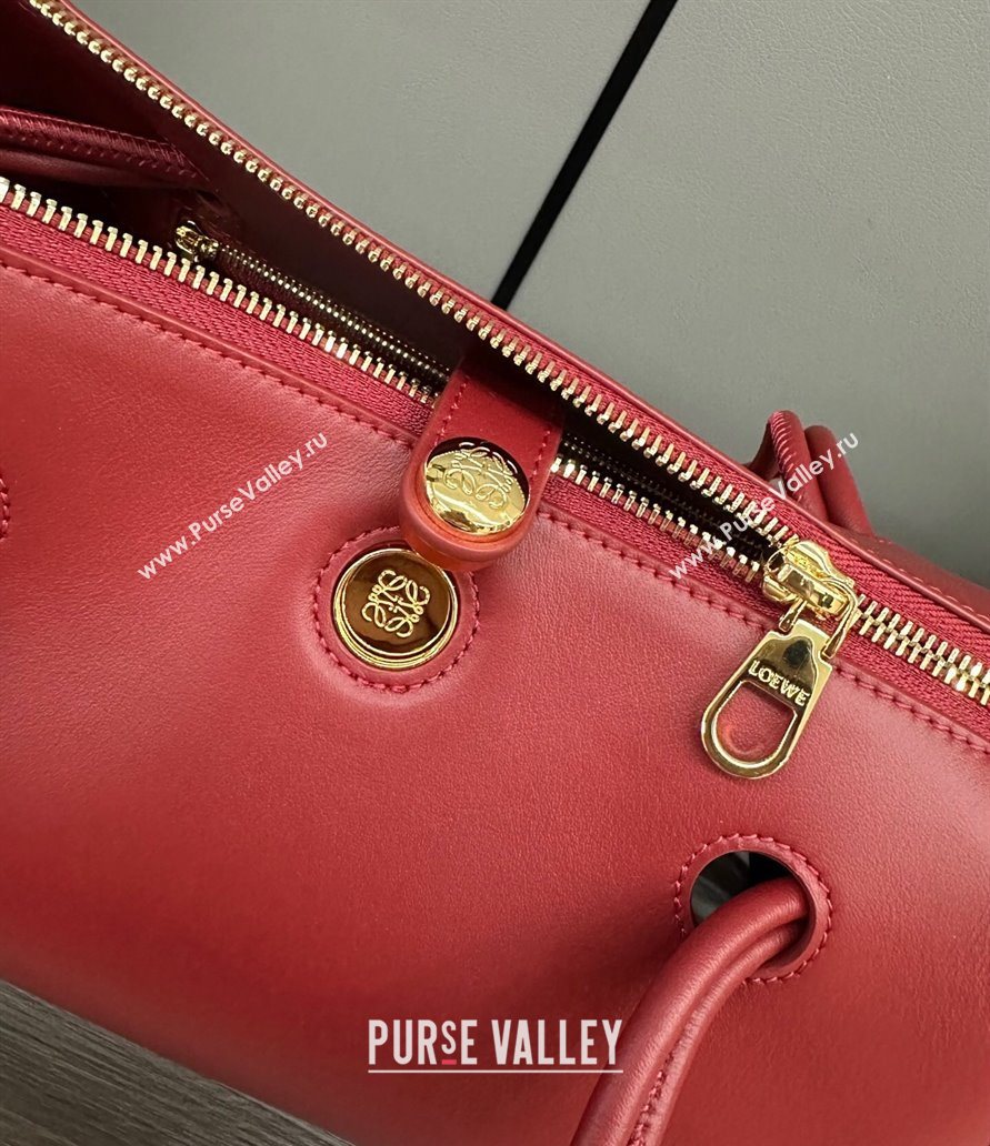 Loewe Small Madrid bag in supple calfskin Burnt Red 2025 012452 (YS-250801037)