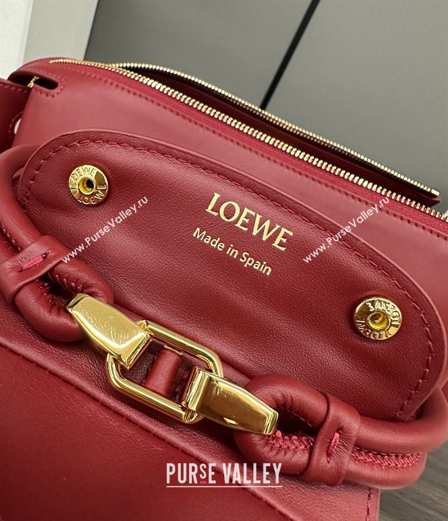 Loewe Small Madrid bag in supple calfskin Burnt Red 2025 012452 (YS-250801037)